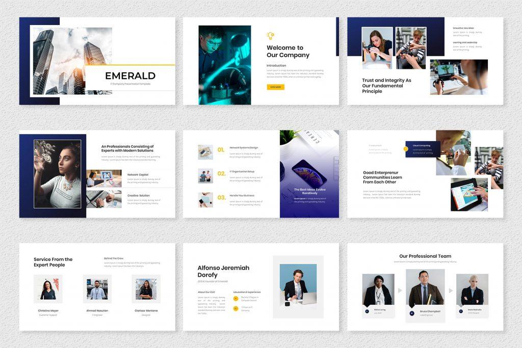 Emerald – IT Company Google Slides Template