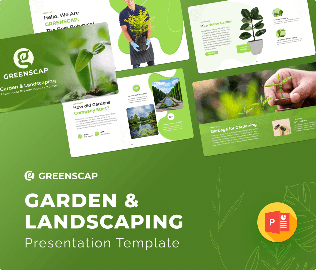 Greenscap – Garden &amp; Landscaping PowerPoint Presentation Template