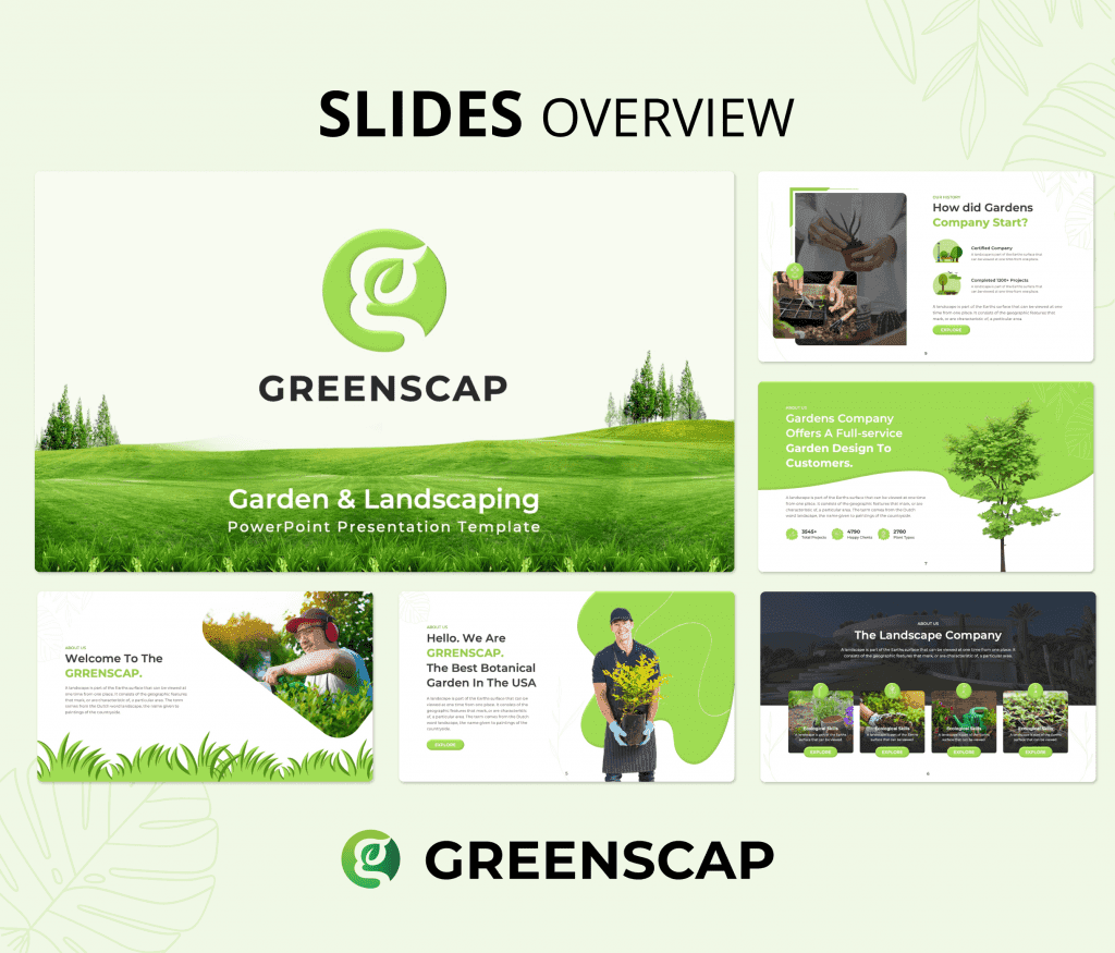 Greenscap – Garden &amp; Landscaping PowerPoint Presentation Template