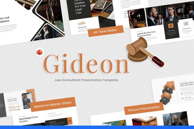 Gideon – Law Consultant PowerPoint Template