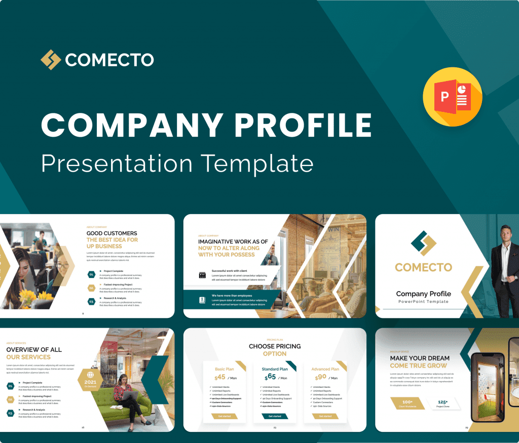 Comecto - Company Profile PowerPoint Presentation Template