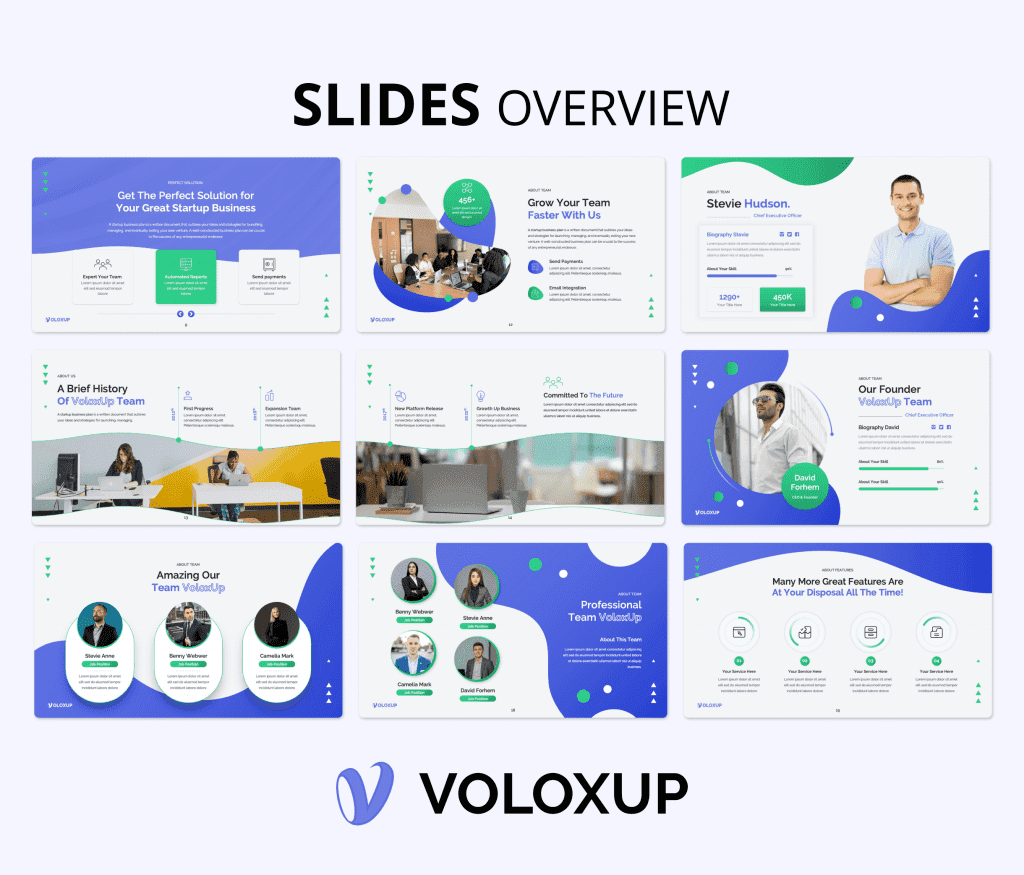 Voloxup - Startup Business Plan PowerPoint Presentation Template
