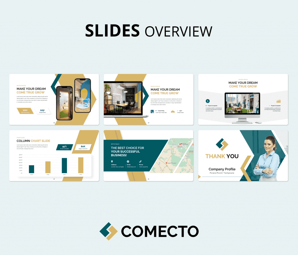 Comecto - Company Profile PowerPoint Presentation Template