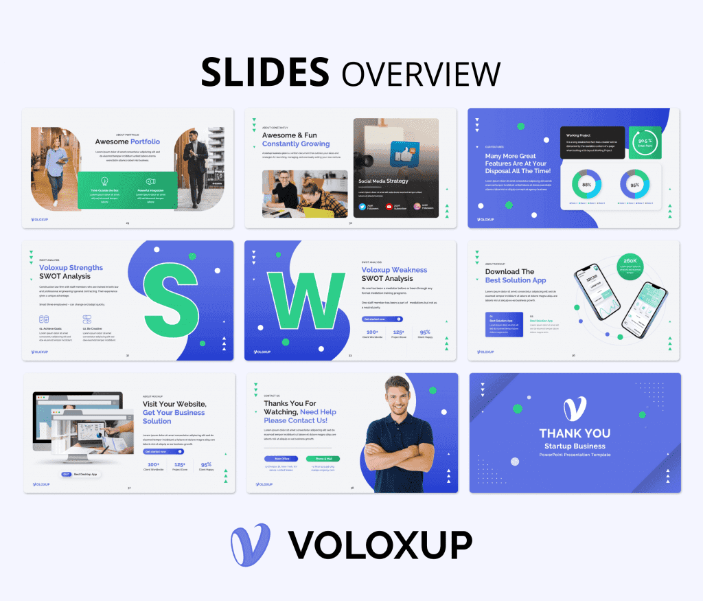 Voloxup - Startup Business Plan PowerPoint Presentation Template