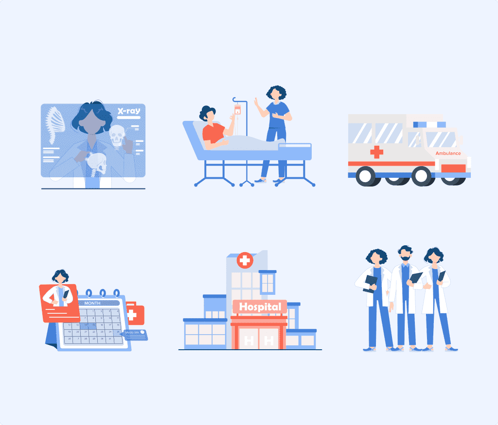 Medics – 20 Medical Vector Illustrations