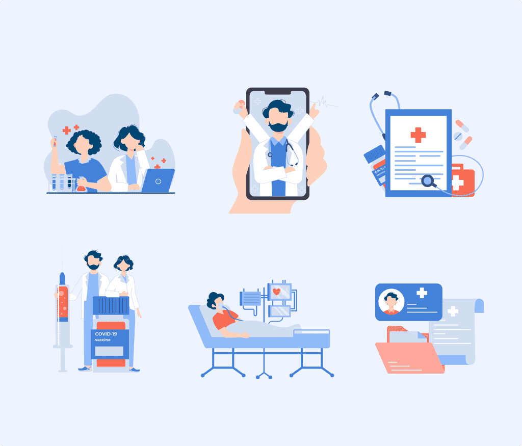 Medics – 20 Medical Vector Illustrations