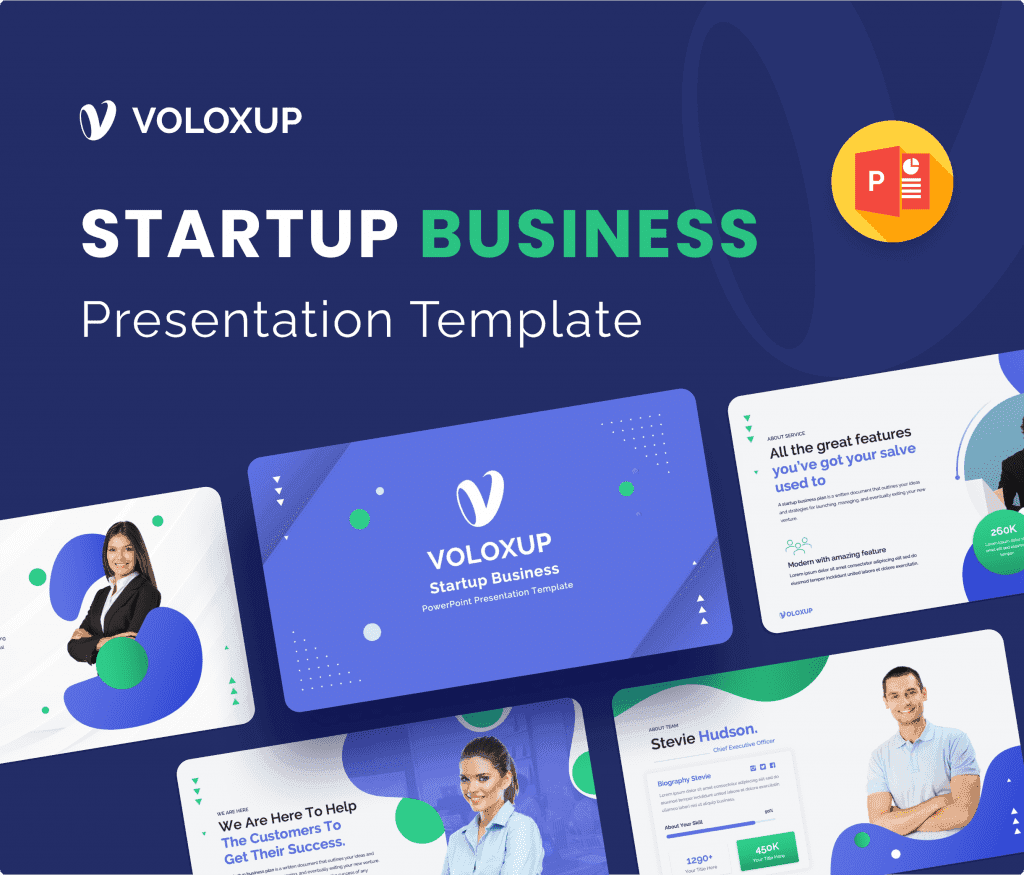 Voloxup - Startup Business Plan PowerPoint Presentation Template