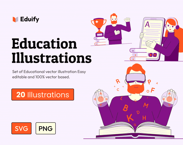 Eduify – 15 Education Illustration Pack