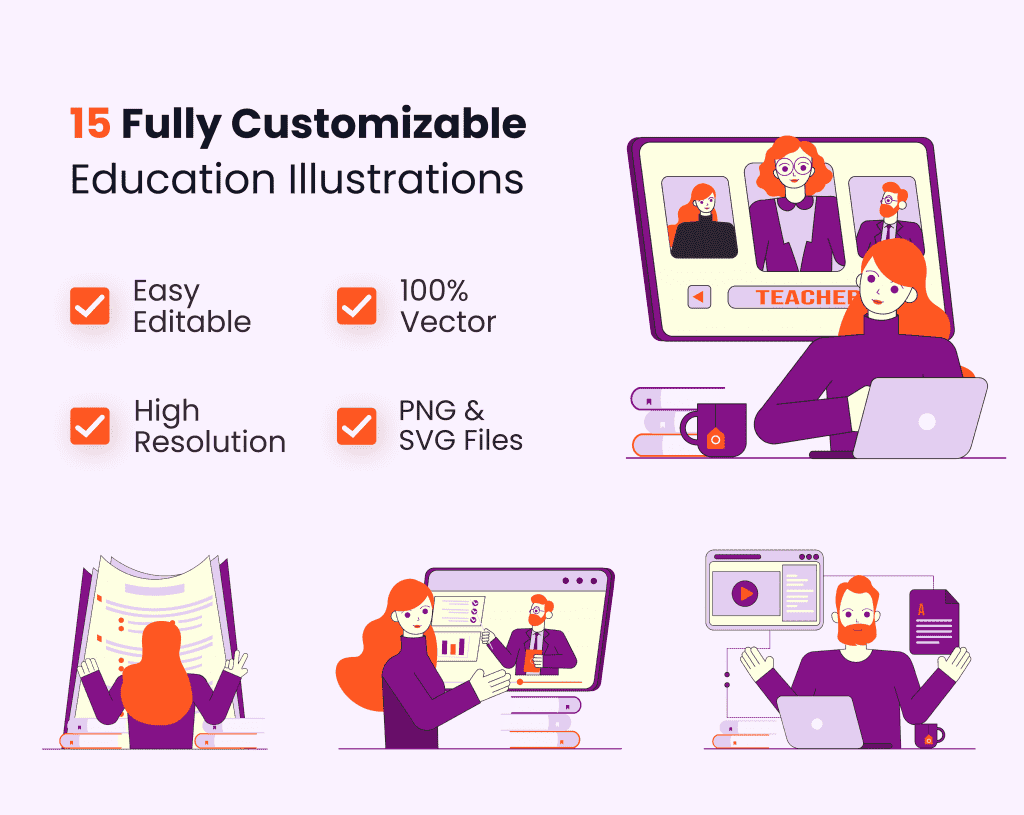 Eduify – 15 Education Illustration Pack