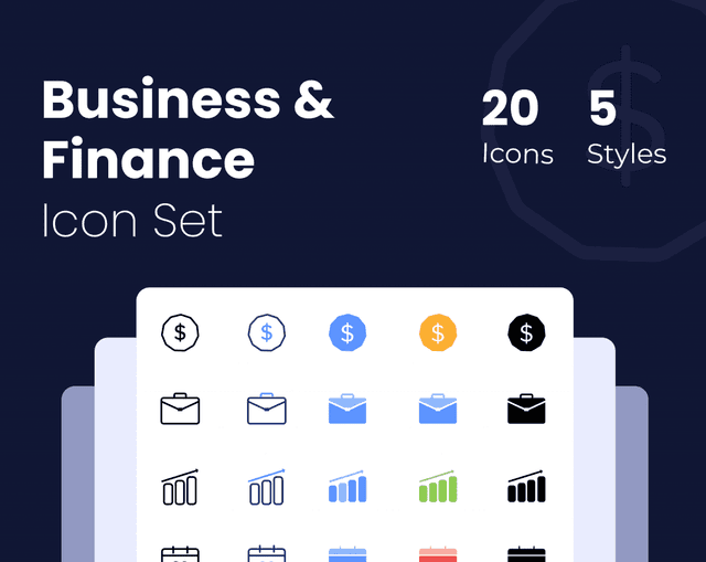 Business & Finance Icon Set