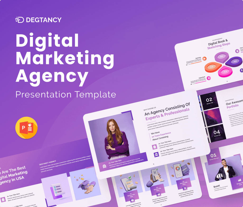 Degtancy - Digital Marketing Agency PowerPoint Presentation Template