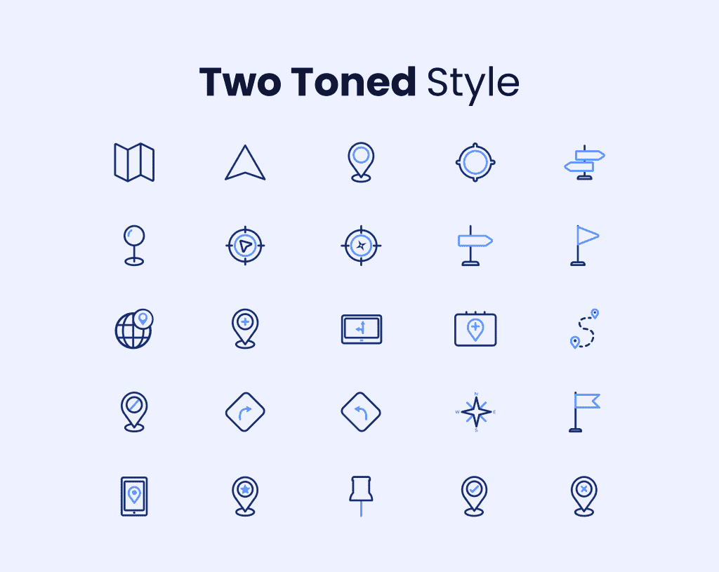 Location & Map Icon Set