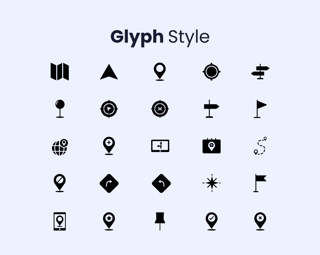 Location & Map Icon Set