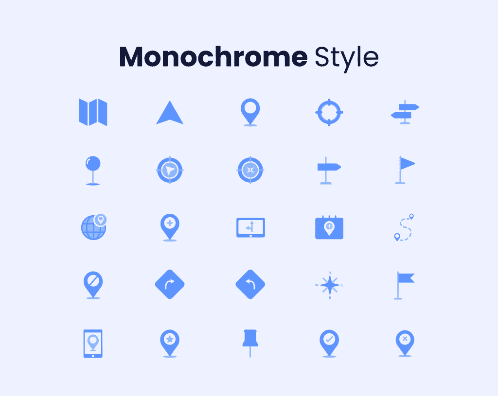Location & Map Icon Set