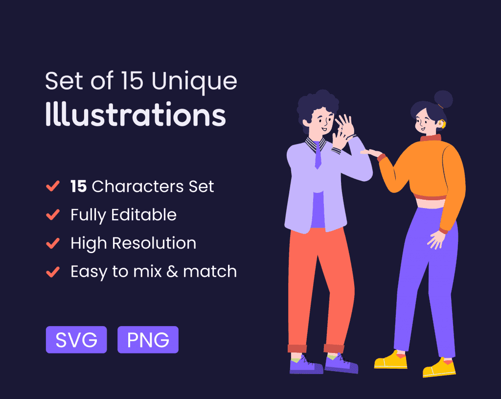 Disability Characters Illustration Pack