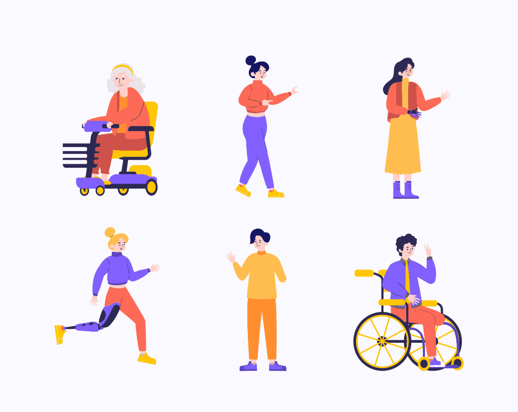 Disability Characters Illustration Pack