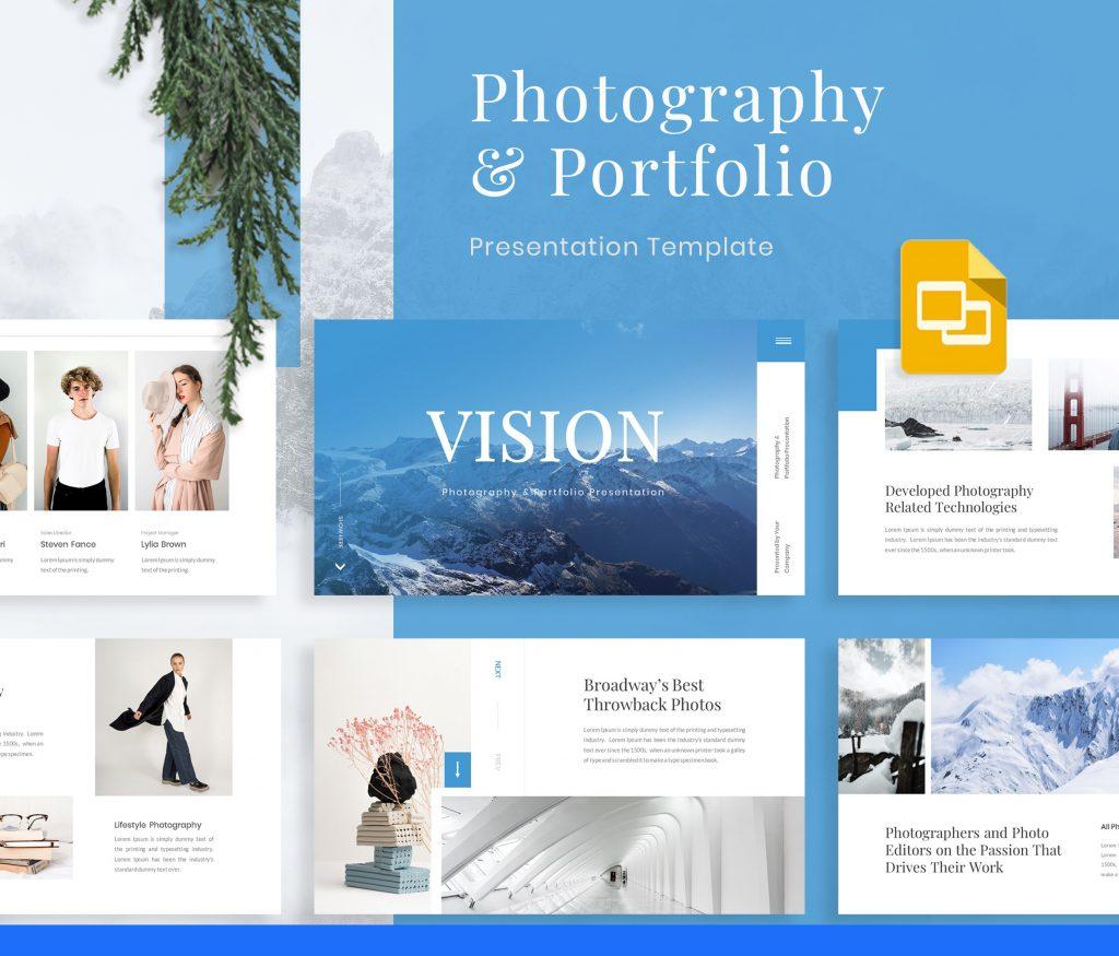 Vision – Photography &amp; Portfolio Google Slides Template