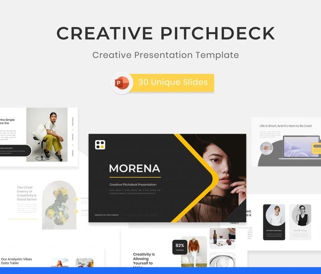 Morena – Creative Pitch deck PowerPoint Template