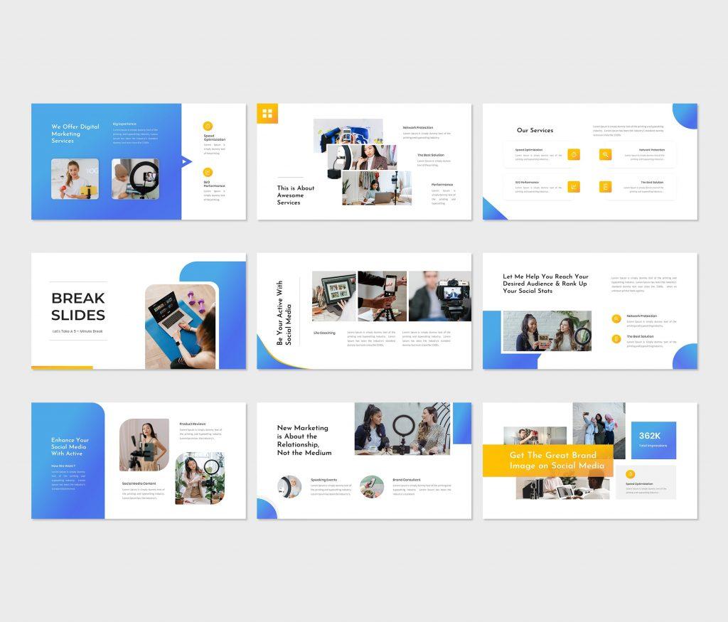 Laurence - Influencer &amp; Content Creator PowerPoint Template