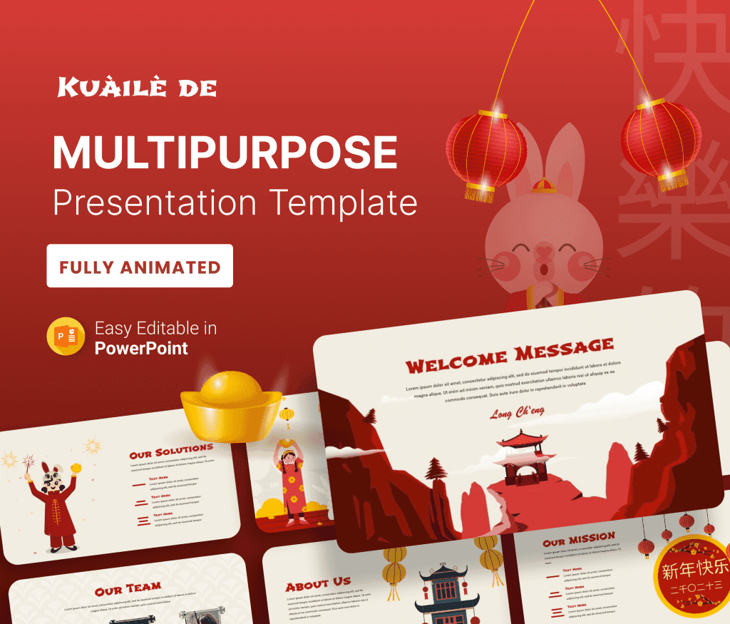 KUAILÈ DE - Multipurpose PowerPoint Presentation Template