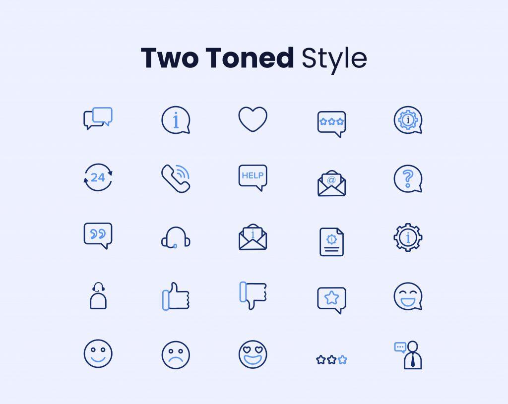 Support & Reviews Icon Set