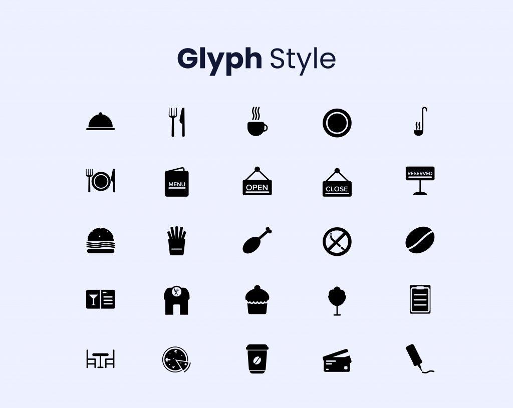 Restaurant and Cutlery Icon Set