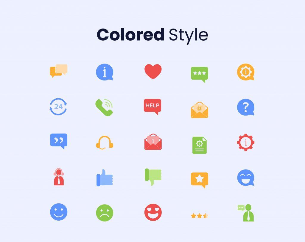 Support & Reviews Icon Set