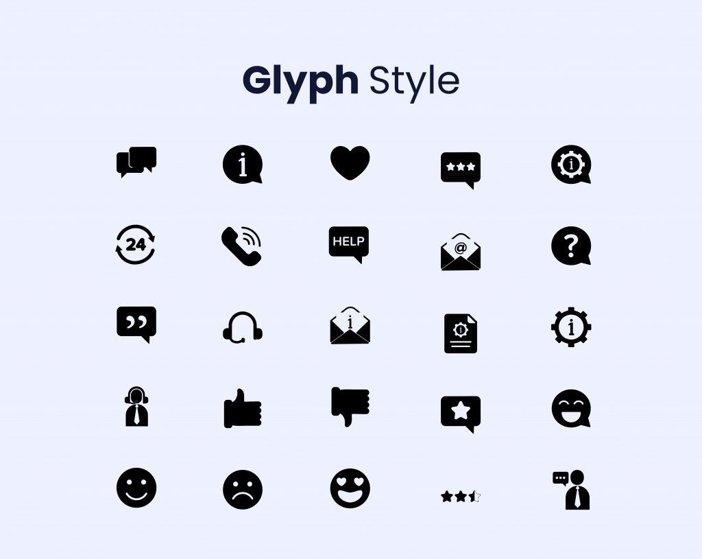 Support & Reviews Icon Set
