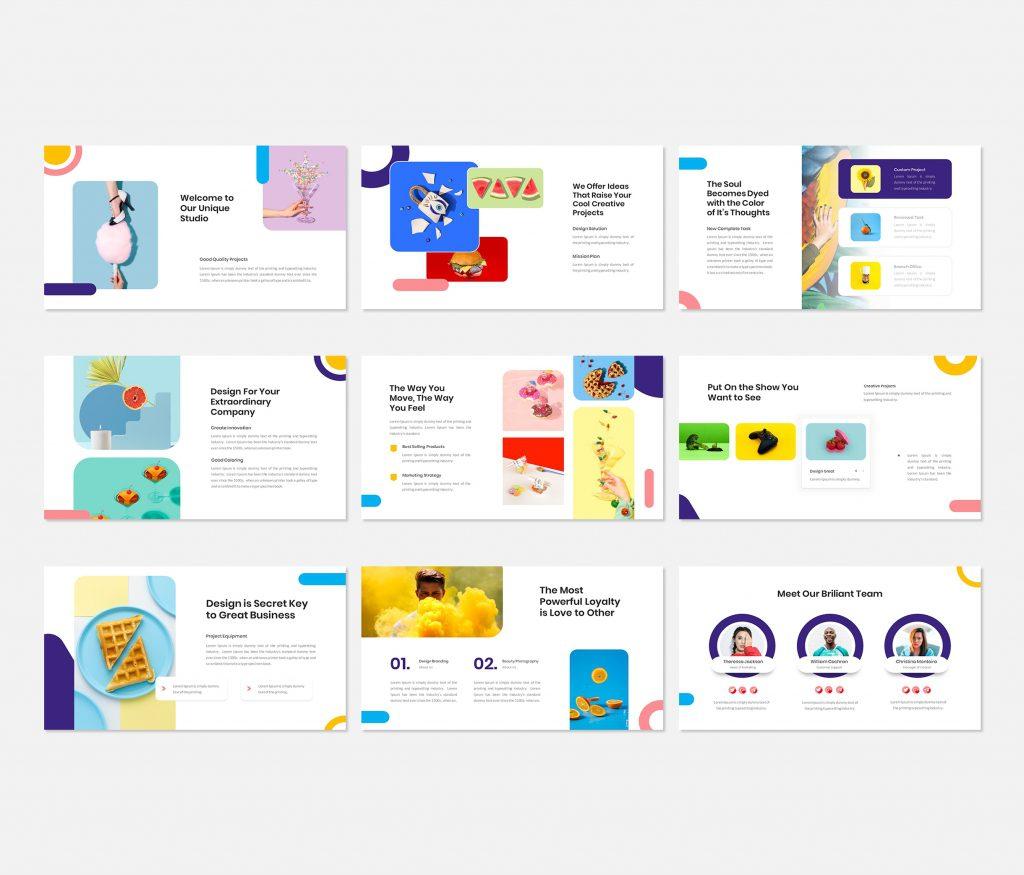 Bianca - Pastel &amp; Colorful PowerPoint Template