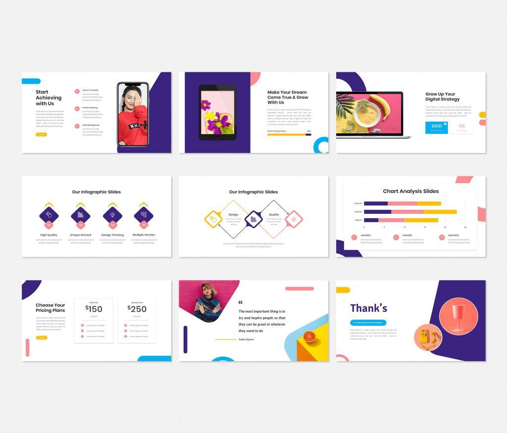 Bianca - Pastel &amp; Colorful Google Slides Template