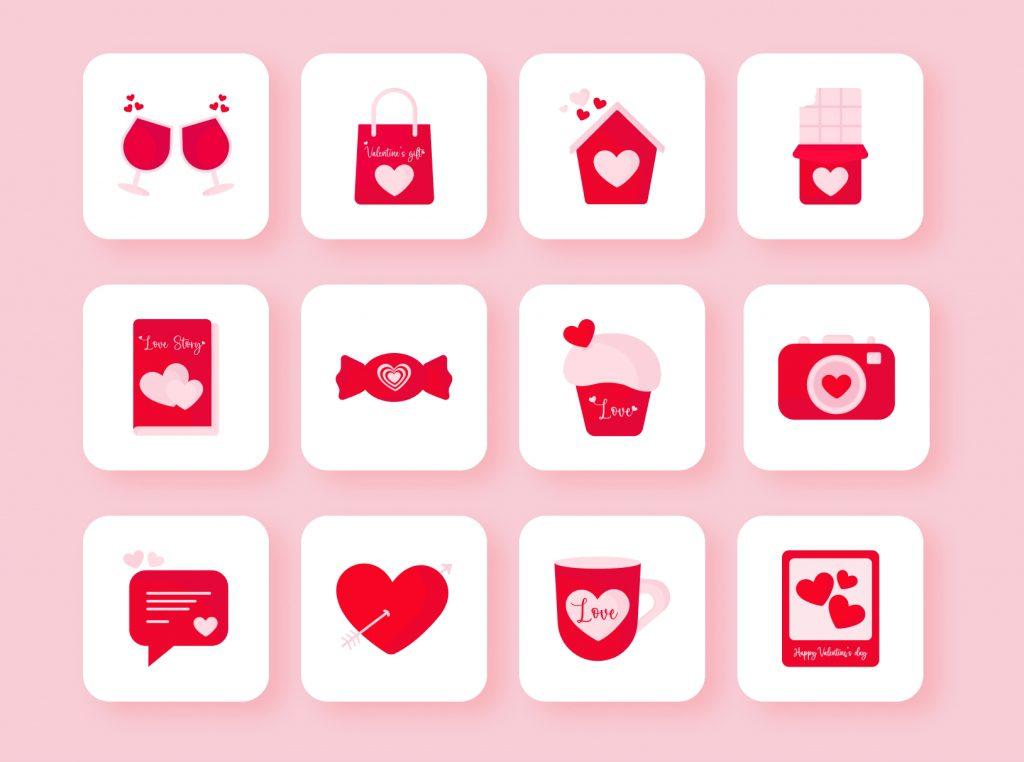Valentine's day Icons Set