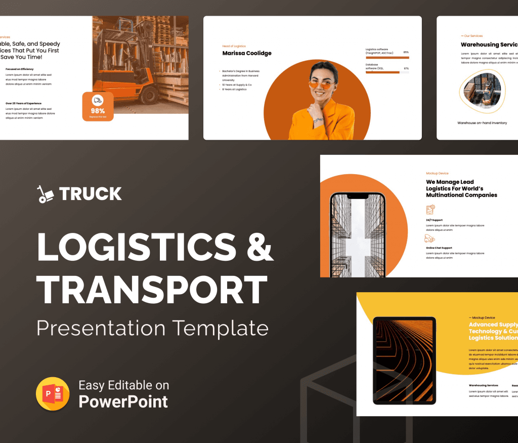 Truck-Logistics & Transport powerpoint presentation template