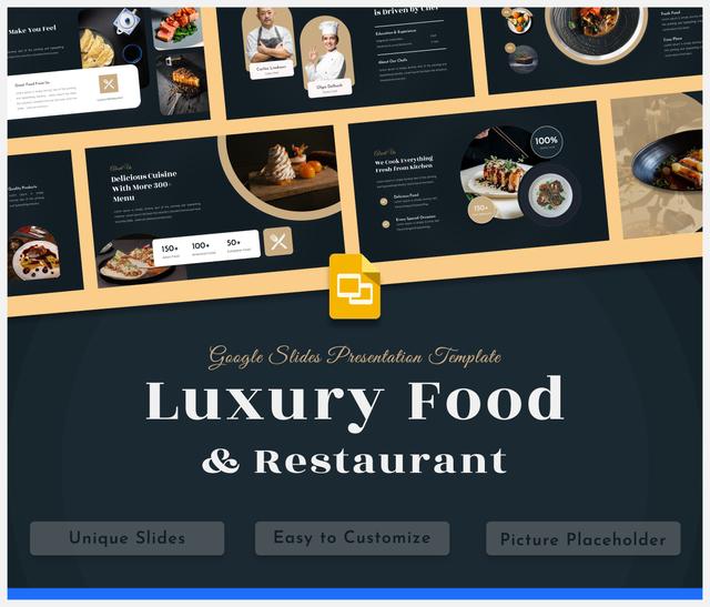 Luxury Food & Restaurant Presentation (Google Slide)