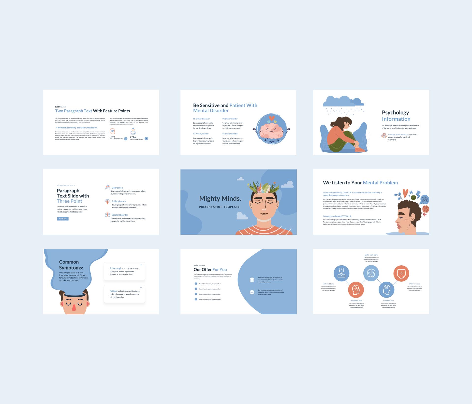 Mighty Minds - Mental Health Presentation Template.