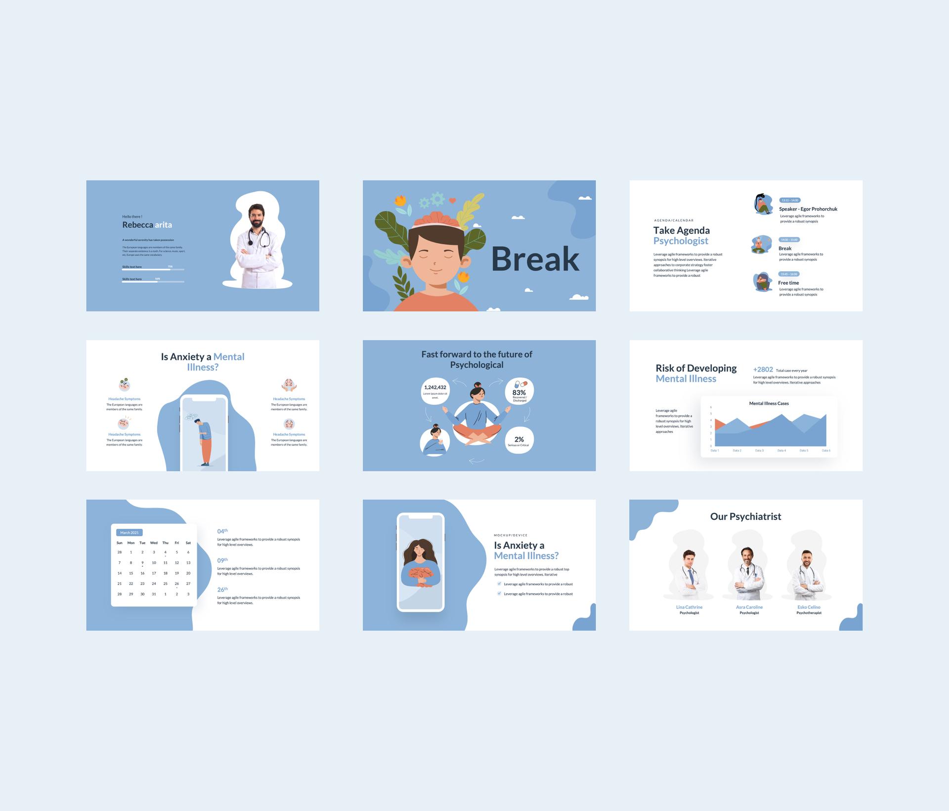 Mighty Minds - Mental Health Presentation Template.