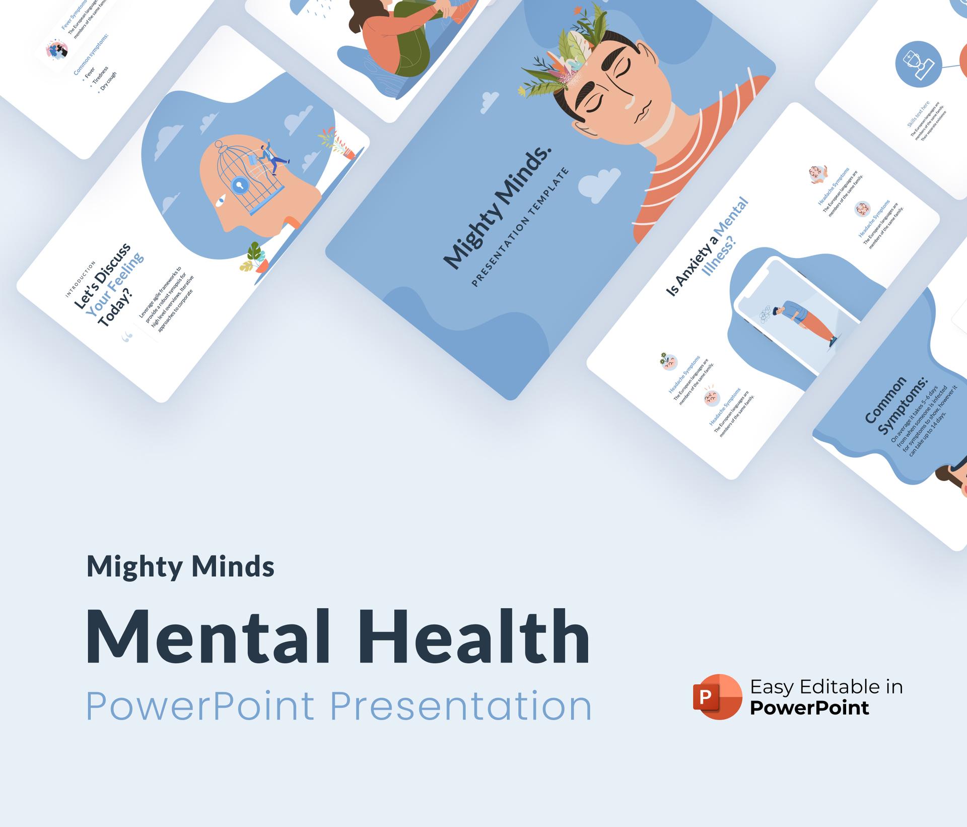 Mighty Minds - Mental Health Presentation Template.