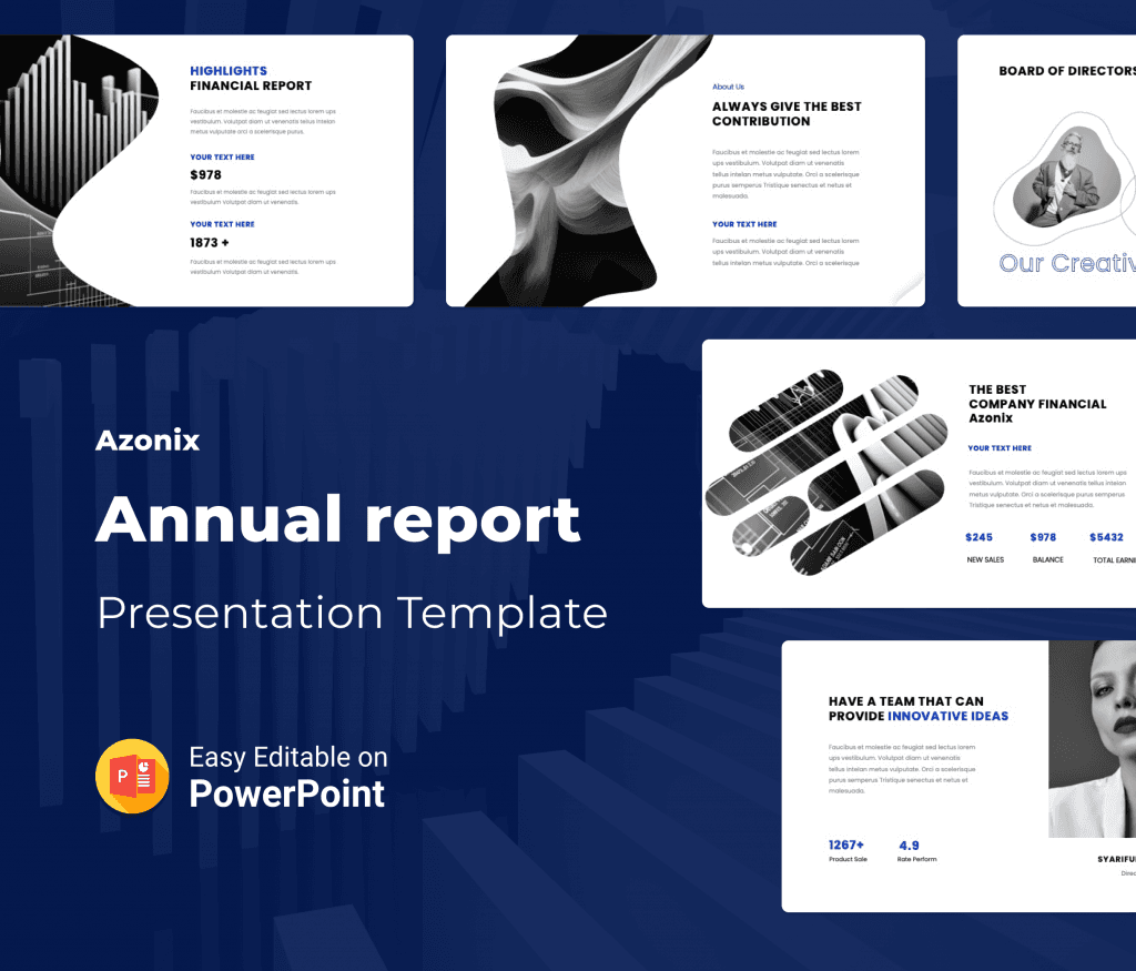 Aznoix - Annual Report PowerPoint Presentation Template