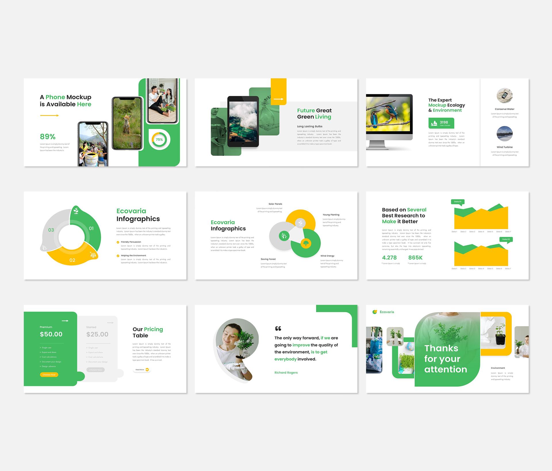 Ecovaria-Environment &amp; Ecology Presentation Template-powerpoint