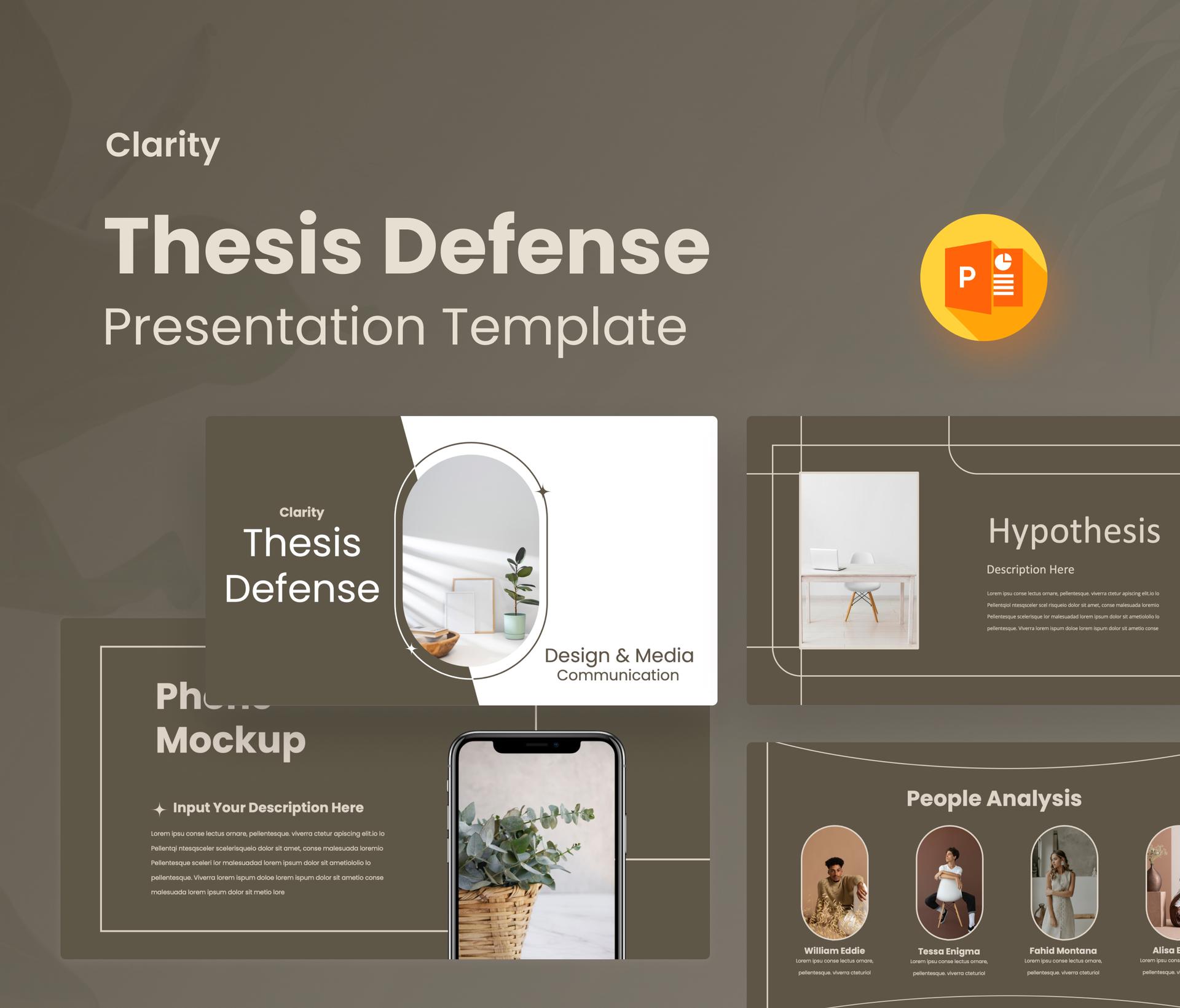 Clarity - Thesis Defense Presentation Template.