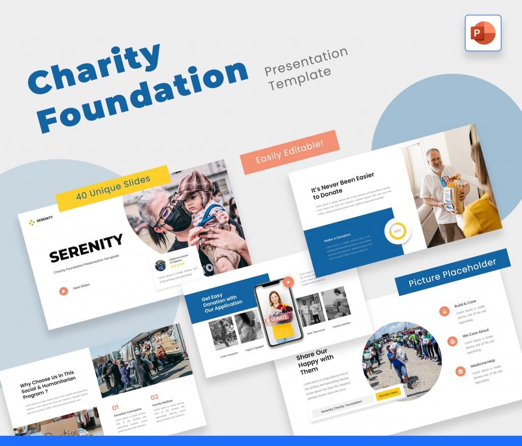 Serenity - Charity Foundation PowerPoint Template