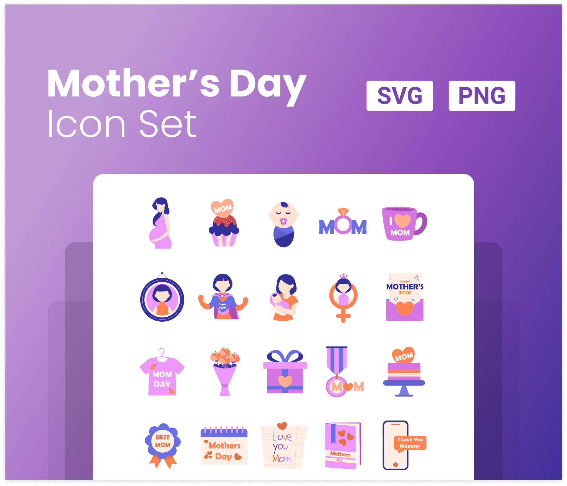 Mother's Day Icon Set