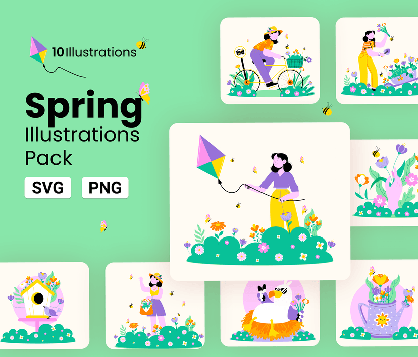 Spring Illustration pack