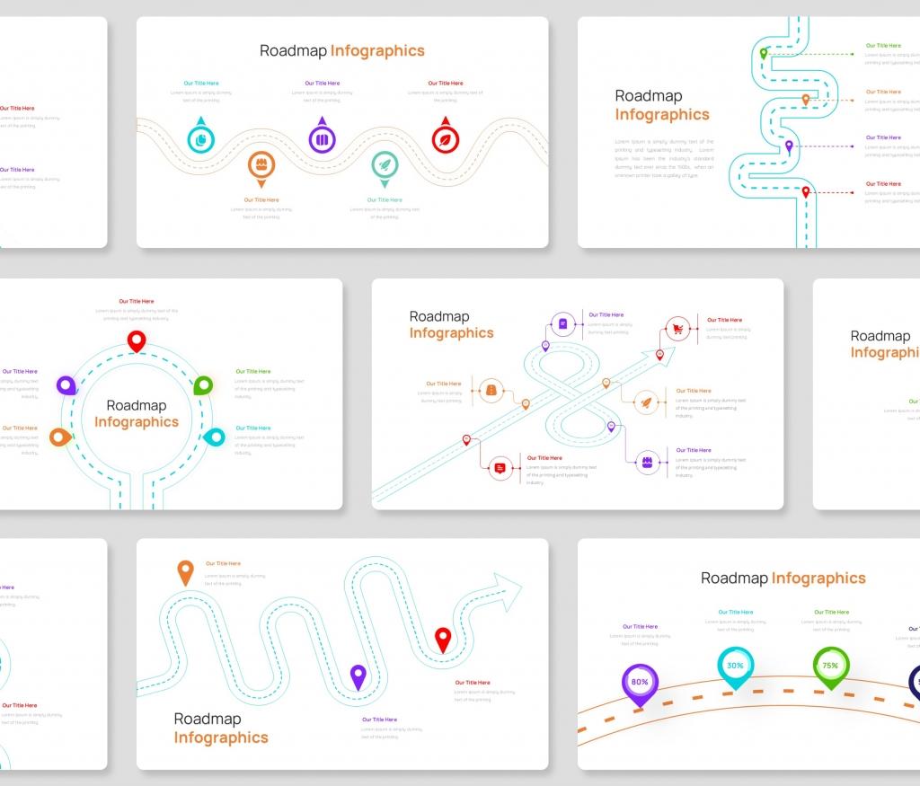 Roadline – Roadmap Infographic PowerPoint Presentation Template