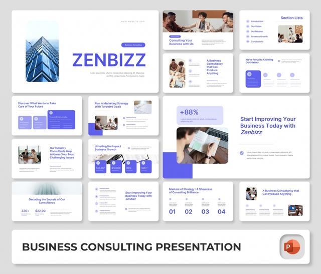 Zenbizz – Business Consulting PowerPoint Presentation Template