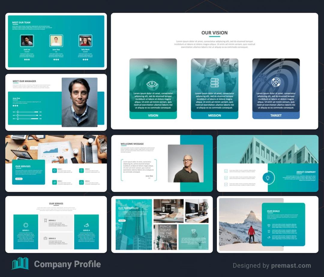 Company Profiel PowerPoint template
