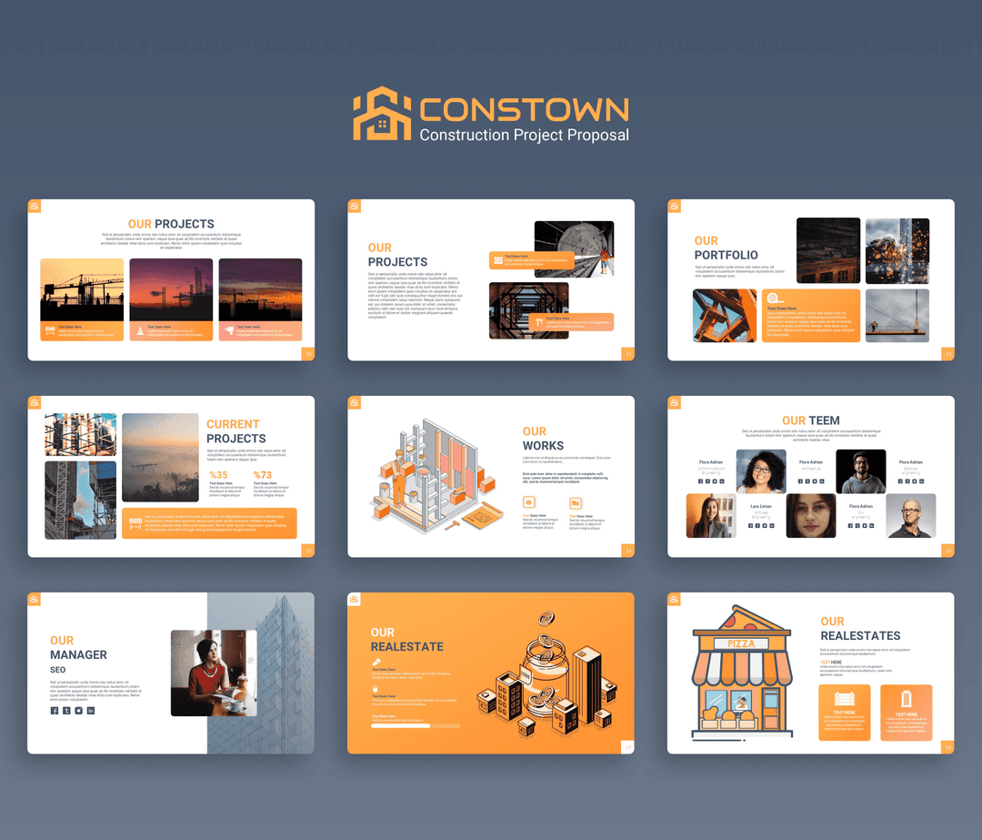 Interior Design & Constrattions PowerPoint Presentations Templates
