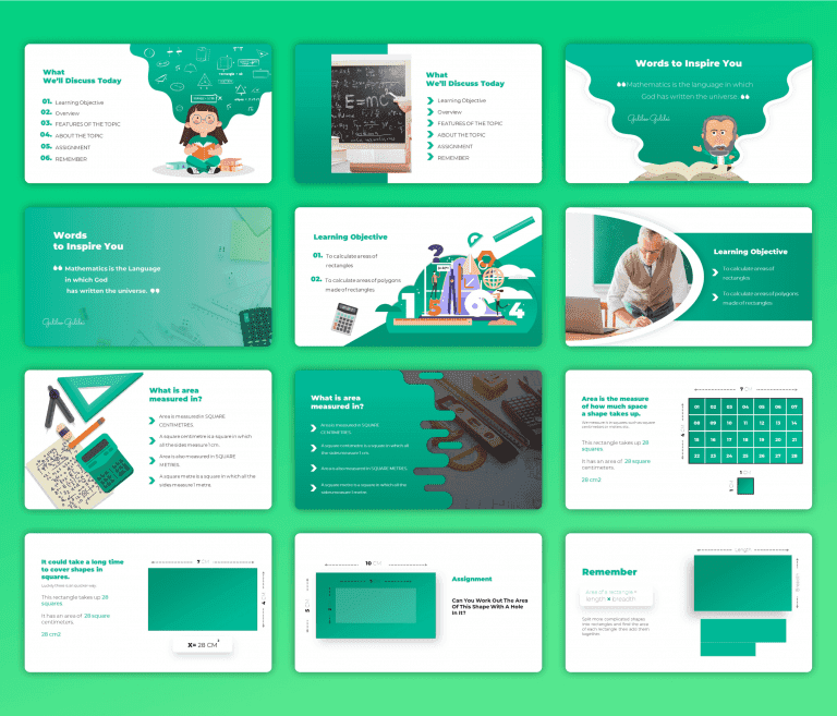 Teacher’s PowerPoint Templates for different subjects and classes